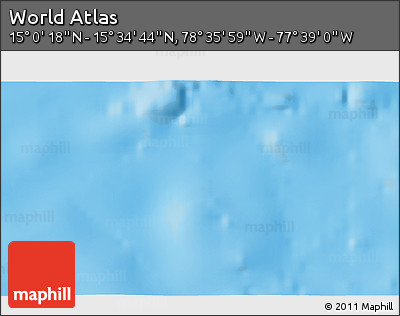 Physical 3D Map of the Area around 15° 17' 31" N, 78° 7' 30" W