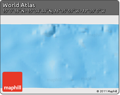 Physical 3D Map of the Area around 15° 17' 31" N, 78° 7' 30" W