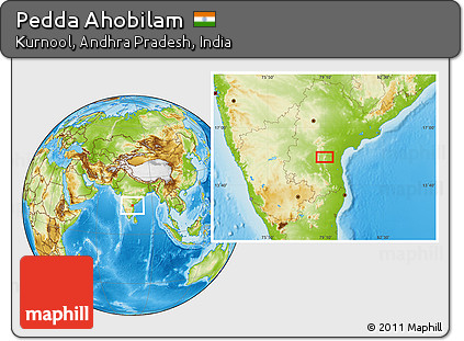 Physical Location Map of Pedda Ahobilam