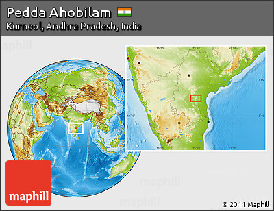 Physical Location Map of Pedda Ahobilam