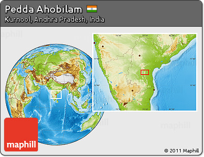 Physical Location Map of Pedda Ahobilam
