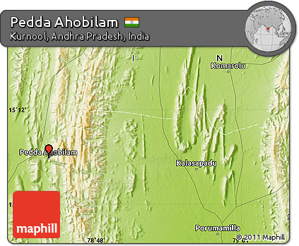 Physical Map of Pedda Ahobilam