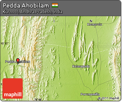 Physical Map of Pedda Ahobilam