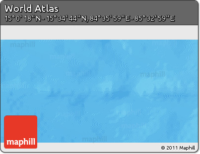Shaded Relief 3D Map of the Area around 15° 17' 31" N, 85° 4' 29" E