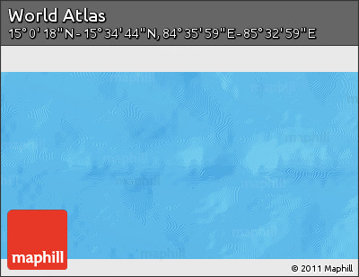 Shaded Relief 3D Map of the Area around 15° 17' 31" N, 85° 4' 29" E