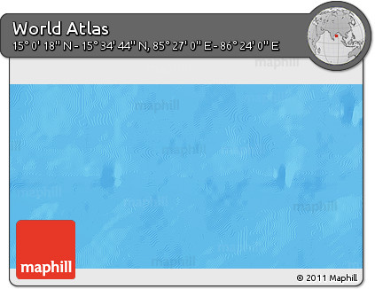 Physical 3D Map of the Area around 15° 17' 31" N, 85° 55' 30" E