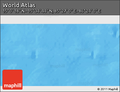 Physical 3D Map of the Area around 15° 17' 31" N, 85° 55' 30" E