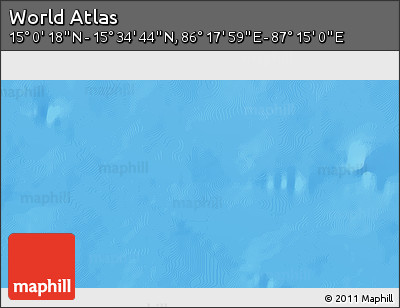 Physical 3D Map of the Area around 15° 17' 31" N, 86° 46' 30" E