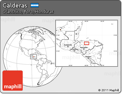 Blank Location Map of Calderas