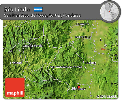 Satellite Map of Río Lindo