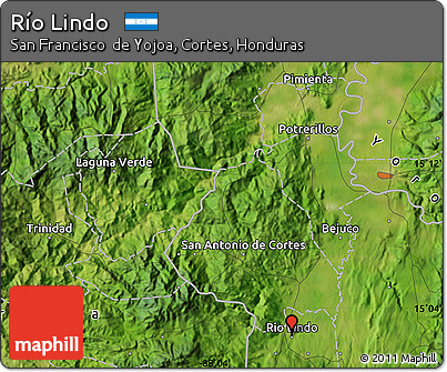 Satellite Map of Río Lindo