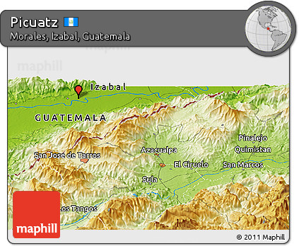 Physical Panoramic Map of Picuatz