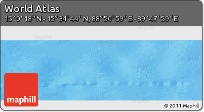 Physical Panoramic Map of the Area around 15° 17' 31" N, 89° 19' 29" E