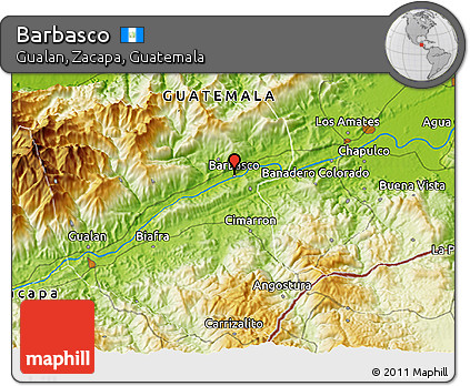 Physical 3D Map of Barbasco