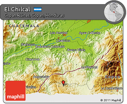 Physical 3D Map of El Chilcal