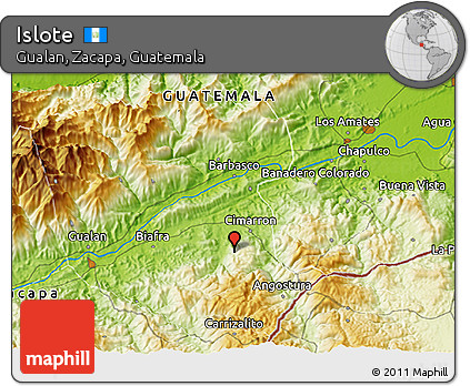 Physical 3D Map of Islote