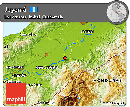 Physical 3D Map of Juyamá