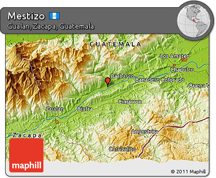 Physical 3D Map of Mestizo