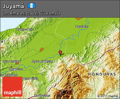 Physical 3D Map of Juyamá