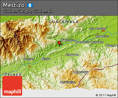 Physical 3D Map of Mestizo