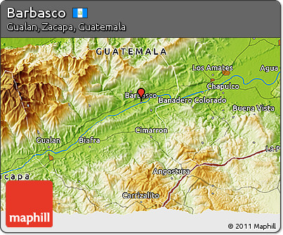 Physical 3D Map of Barbasco