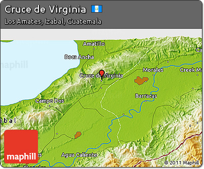 Physical 3D Map of Cruce De Virginia