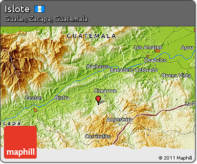 Physical 3D Map of Islote