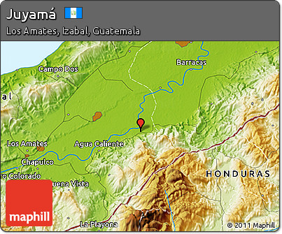 Physical 3D Map of Juyamá
