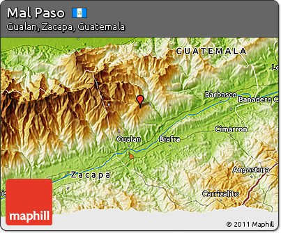 Physical 3D Map of Mal Paso