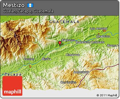 Physical 3D Map of Mestizo