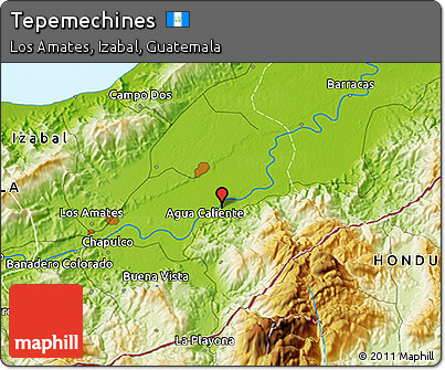 Physical 3D Map of Tepemechines