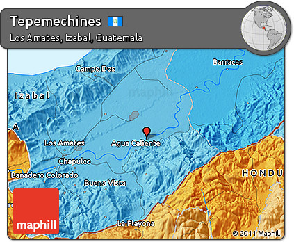 Political 3D Map of Tepemechines