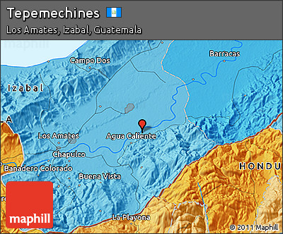 Political 3D Map of Tepemechines