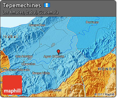 Political 3D Map of Tepemechines