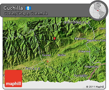 Satellite 3D Map of Cuchilla