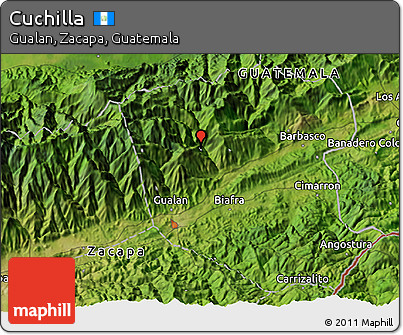 Satellite 3D Map of Cuchilla