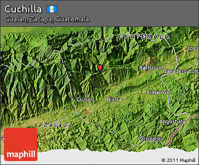 Satellite 3D Map of Cuchilla