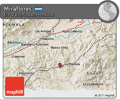 Shaded Relief 3D Map of Miraflores