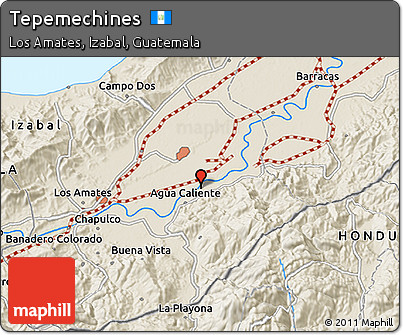 Shaded Relief 3D Map of Tepemechines