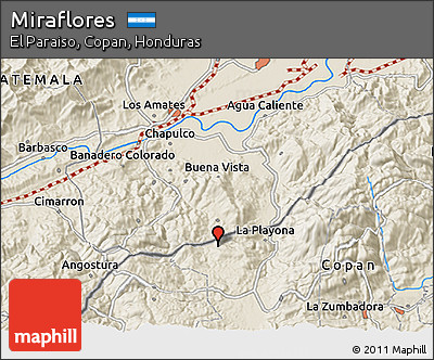 Shaded Relief 3D Map of Miraflores