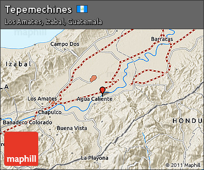 Shaded Relief 3D Map of Tepemechines