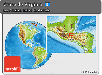 Physical Location Map of Cruce De Virginia