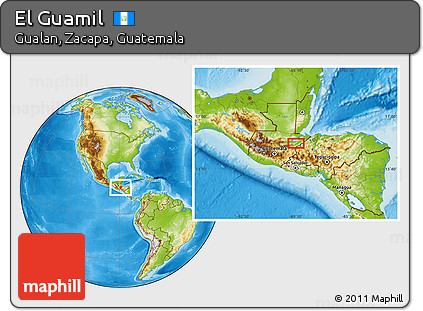 Physical Location Map of El Guamil