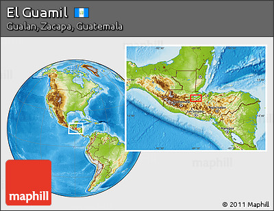 Physical Location Map of El Guamil