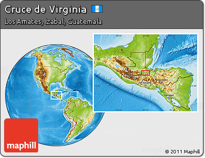 Physical Location Map of Cruce De Virginia
