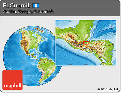Physical Location Map of El Guamil