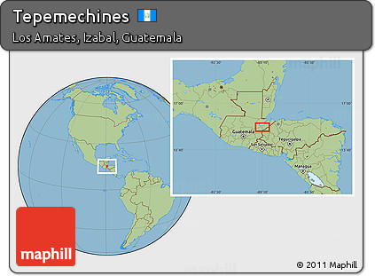 Savanna Style Location Map of Tepemechines