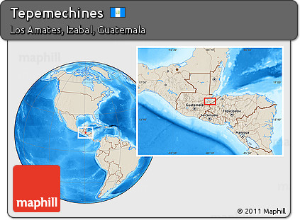 Shaded Relief Location Map of Tepemechines