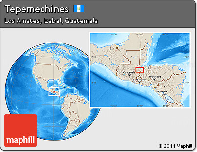 Shaded Relief Location Map of Tepemechines