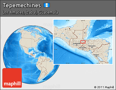 Shaded Relief Location Map of Tepemechines